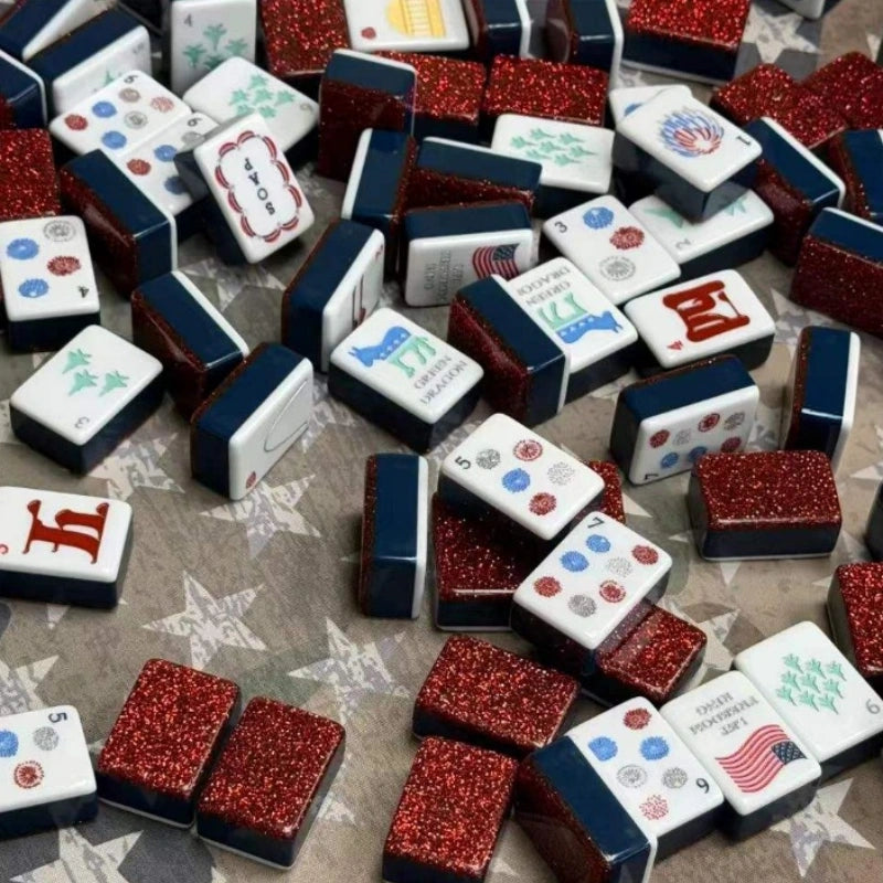 Patriotic‑themed American mahjong Tiles