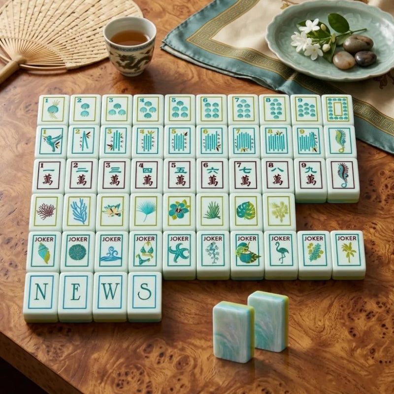 ocean themed american mahjong tiles
