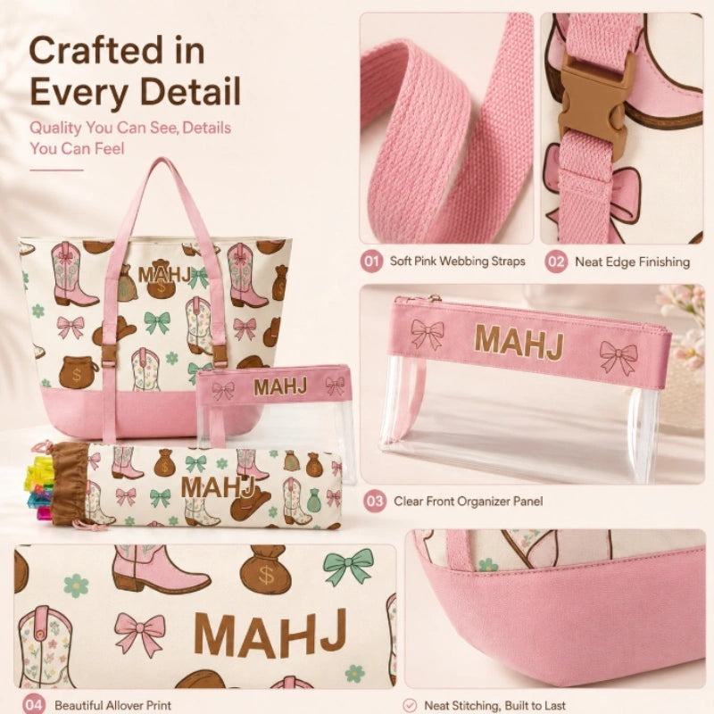 Premium Soft-Color Mahjong Bag