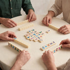 Colorful tropical mahjong tiles