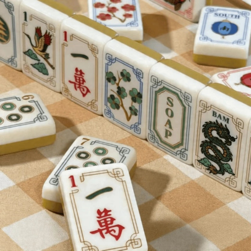 Vintage Oriental‑style American mahjong Tiles