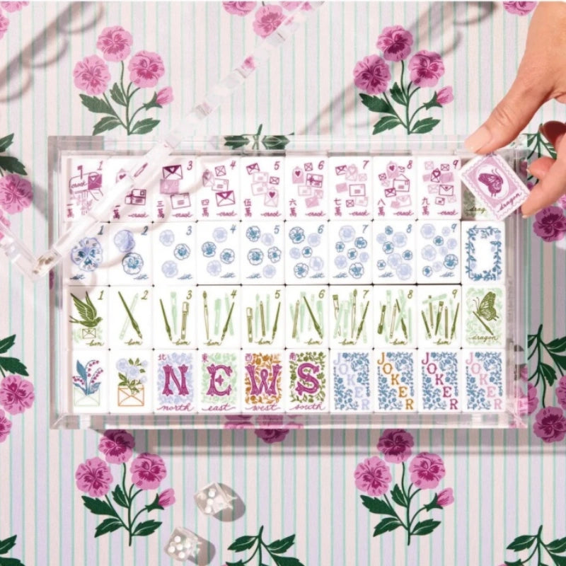 Stationery‑themed American mahjong Tiles