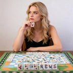 hand drawn tropical mahjong tiles