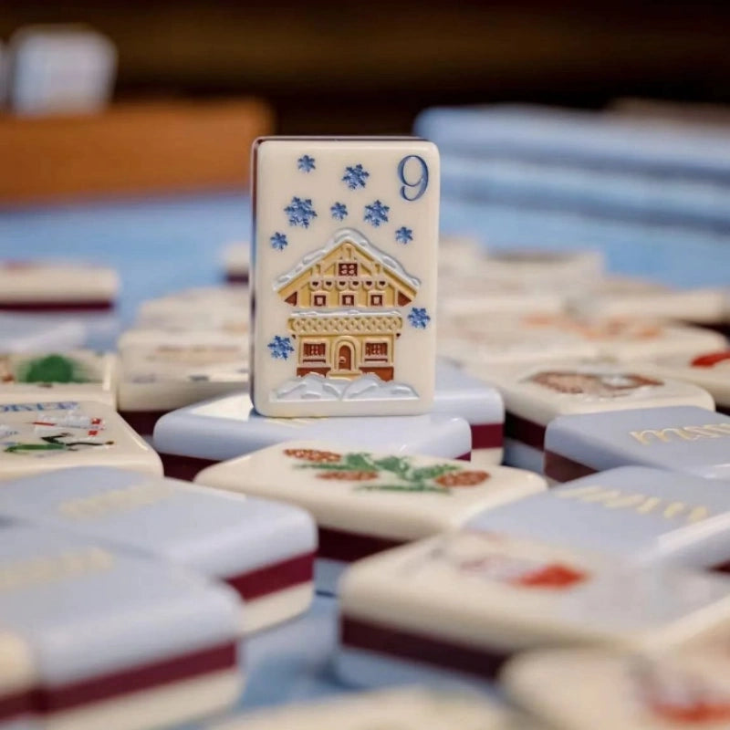 Forest Ski Mahjong Game Tile