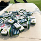 Illustrated golf‑design American mahjong game tiles