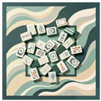 Sea‑life art American mah‑jongg set