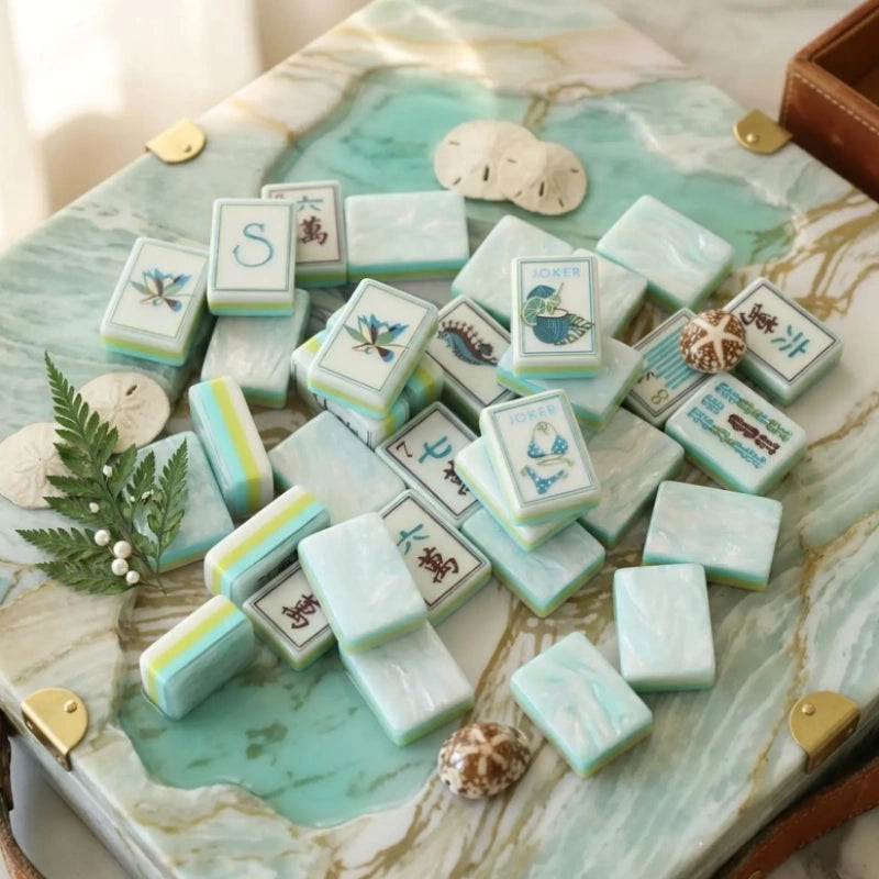 tropical american mahjong game tiles