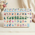 Tropical illustrated mahjong tile set